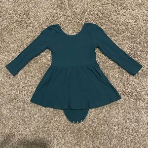 Little Sleepies green bodysuit twirl dress
